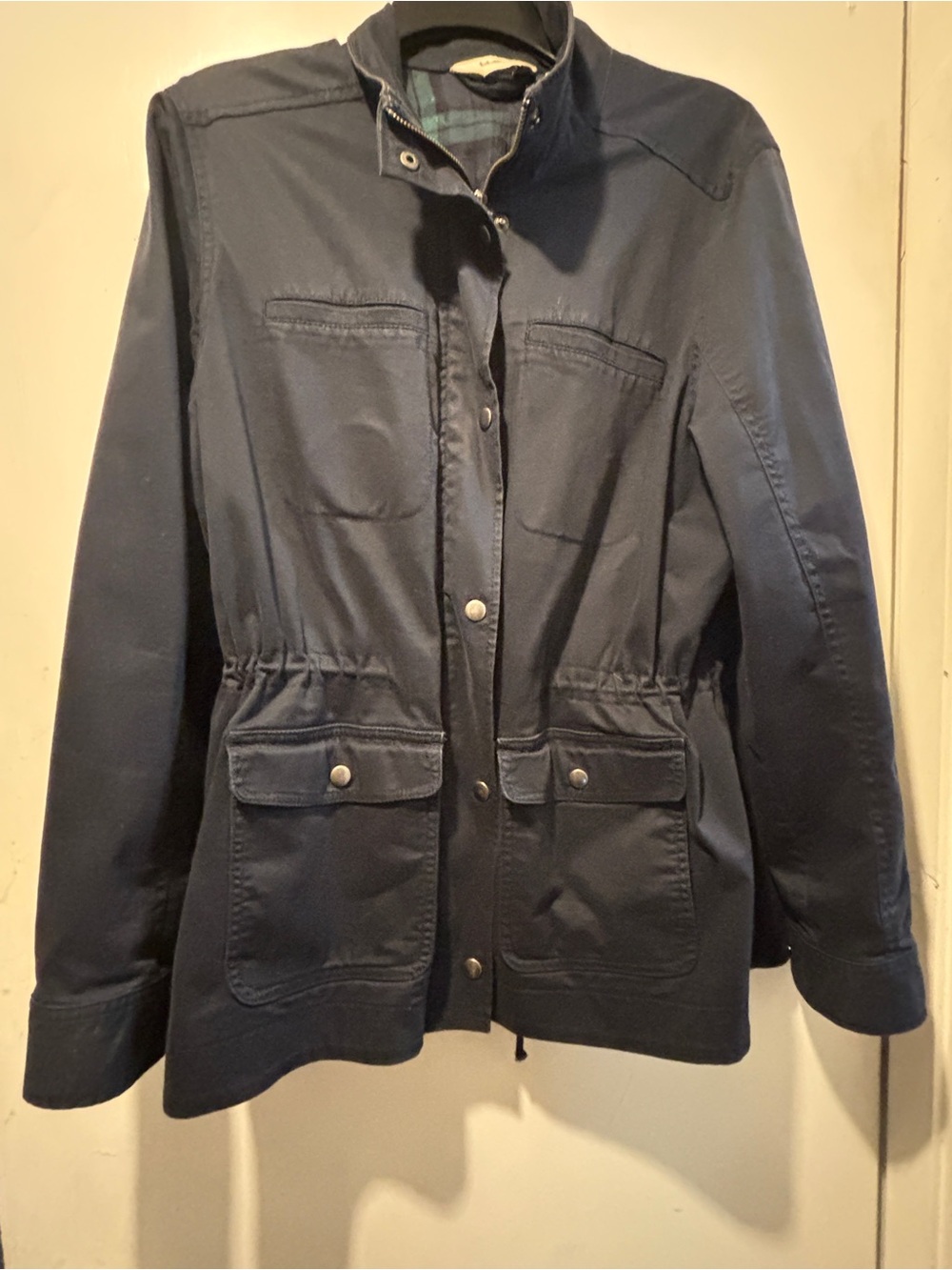 L.L. Bean Navy Utility Jacket with Snap Pockets
